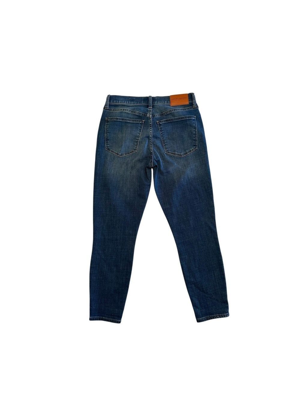Lucky Brand Mid Rise Crop AVA Jeans Womens Size 6 / 28 Blue Denim Tapered Leg - Picture 13 of 16
